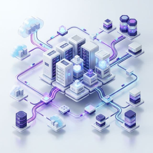 Infinity SH Server Infrastructure abstract UI light mode